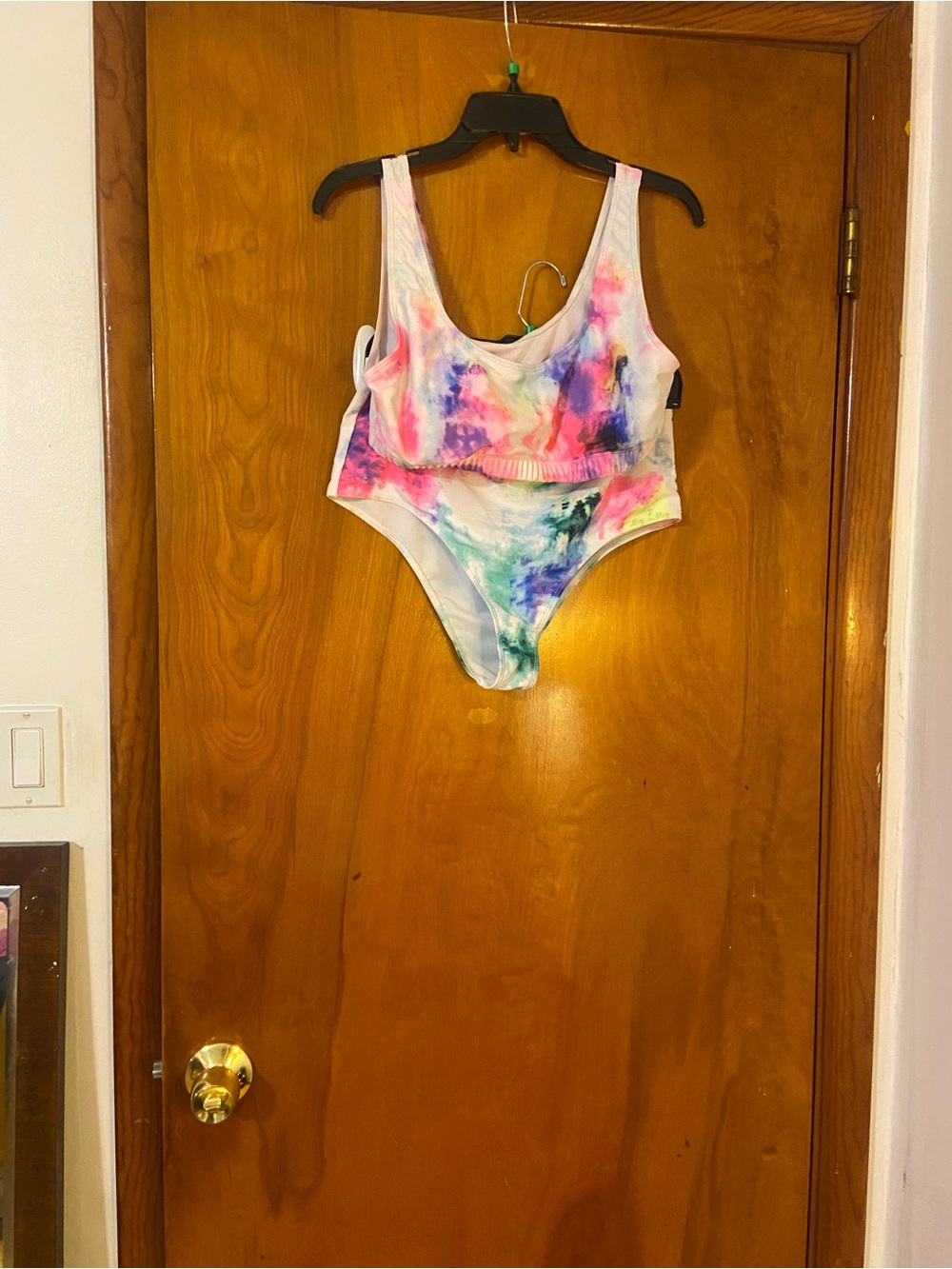 NWOT🔥Women’s Tie-Dye One-Piece Swimsuit - Pink & Blue